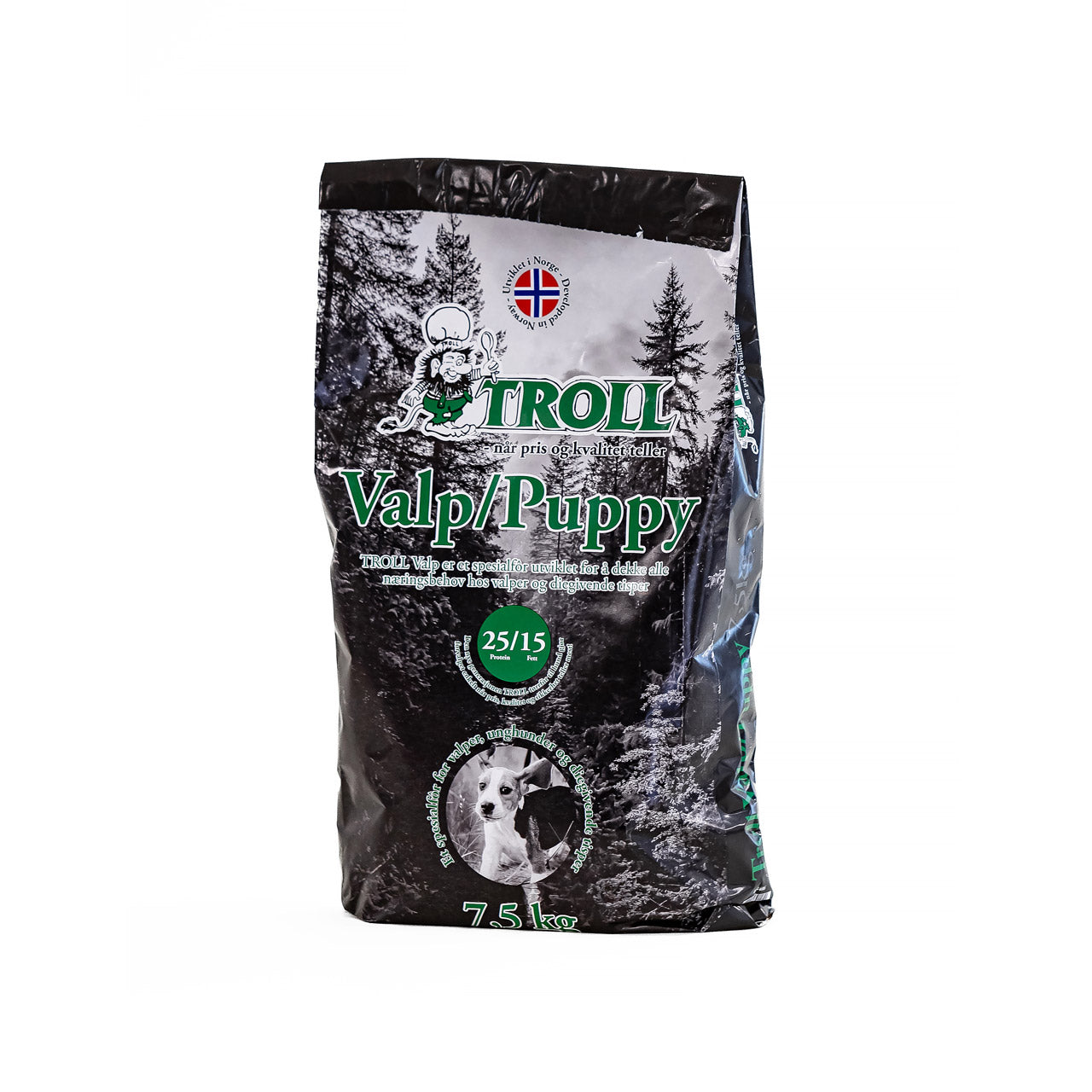 troll valp koiran kuivaruoka pennuille 7.5 kg
